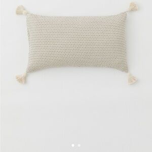 NWT H&M Large Elegant Cream Tassel Pillow Cover